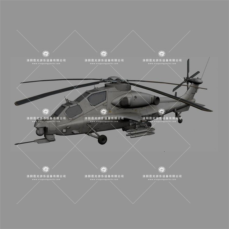 青县武装直升机3D模型
